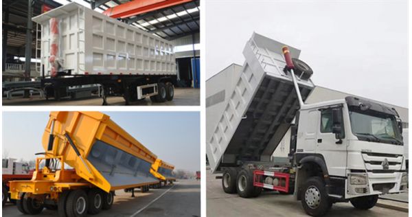 Difference and price between dump truck, end dump trailer and side tipper trailer