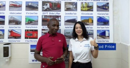 Rwanda Customer Went to Tongya Vechicle to Buy Fence Cargo Trailer