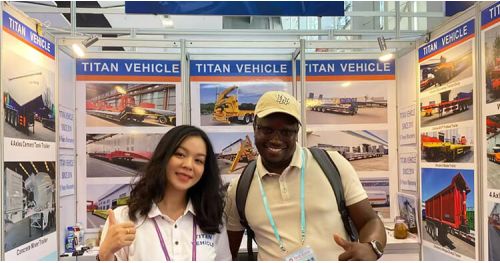 Djibouti Customers Ordered Flatbed Trailers from Tongya Vehicle at the Canton Fair