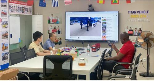 Ghanaian Customer Come to Tongya to Buy Flat Body Trailer