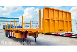 Semi Flatbed Trailer with Columns will be Shipped to Saudi Arabia