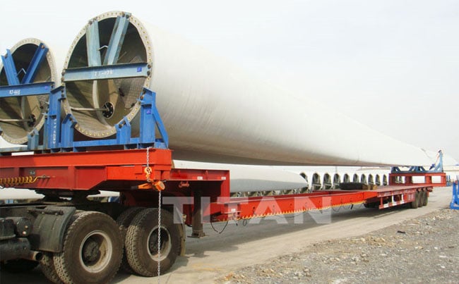 Wind Blade Carrier Transporter Stretchable Trailer for Transporting Wind Blade Wind Blade Carrier Transporter Stretchable Trailer for Transporting Wind Blade