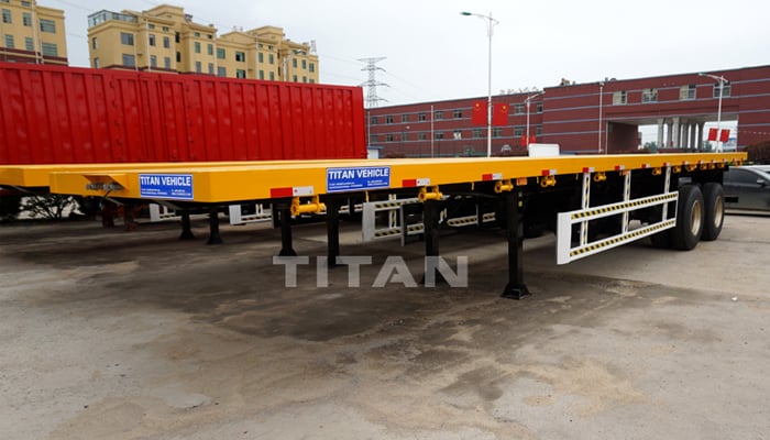 2 Axles flatbed container semi trailer 2 Axles flatbed container semi trailer
