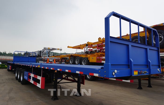 flatbed trailer with front wall flatbed trailer with front wall