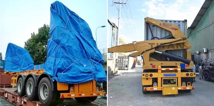 Package of 40/45 Ton Contaienr Side Loader Trailer