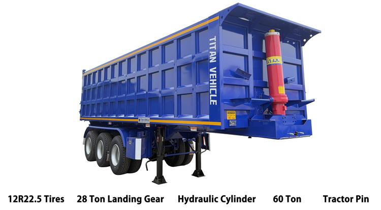 Tri Axle Dump Trailer for Sale In Tanzania
