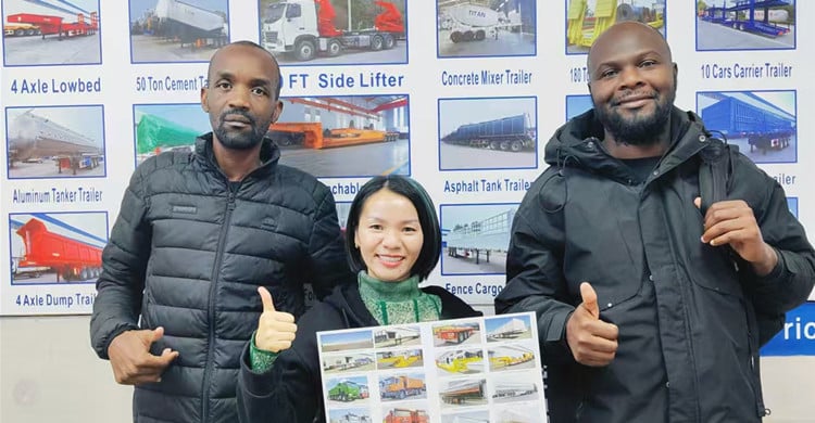 Namibian Customers Come to Tongya to Buy Superlink Flatbed Trailer