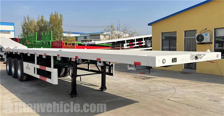 Tri Axle 40 ft Flatbed Semi Trailer for Sale In Nicaragua