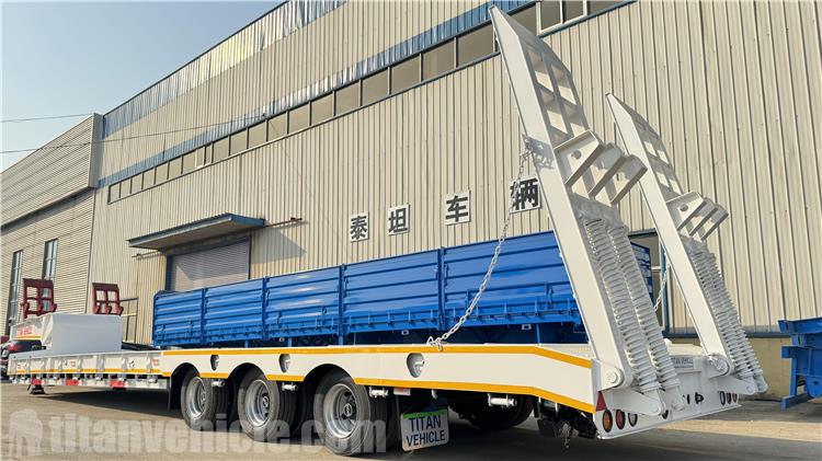 Tri Axle 80 Ton Low Bed Truck Trailer for Sale In Philippines