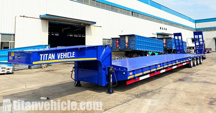 4 Axle 100 Ton Low Bed Trailer for Sale in United Arab Emirates