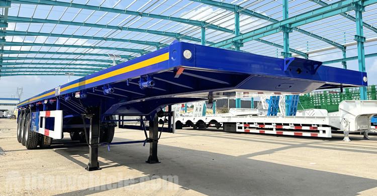 Tongya Vehicle Tri Axle Flat Deck Trailer for Sale in Tanzania