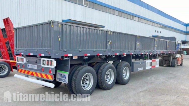 Bulk Cargo Semi Trailer with Drop Sides in Congo