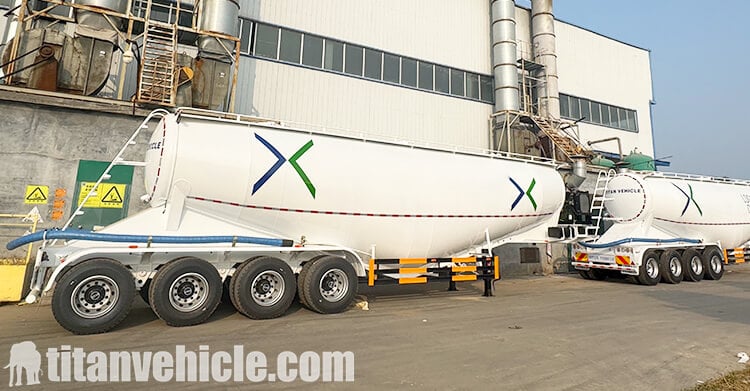 4 Axle 50 Cbm Dry Bulk Cement Tanker for Sale in Ghana