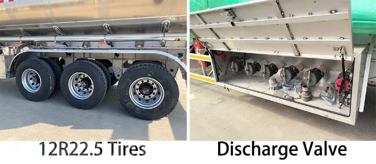 Tri Axle Aluminum Semi Trailer Fuel Tank for Sale in Costa Rica