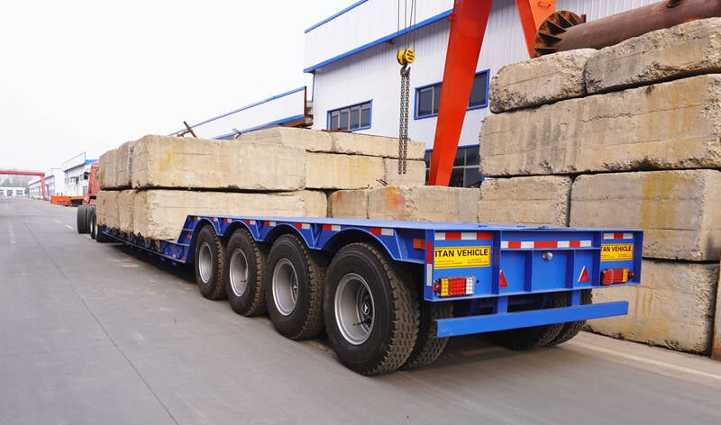 Tongya 150 ton lowboy trailer testing