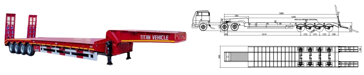 Promotion! Tongya Lowbed Trailer Spot Sale Price