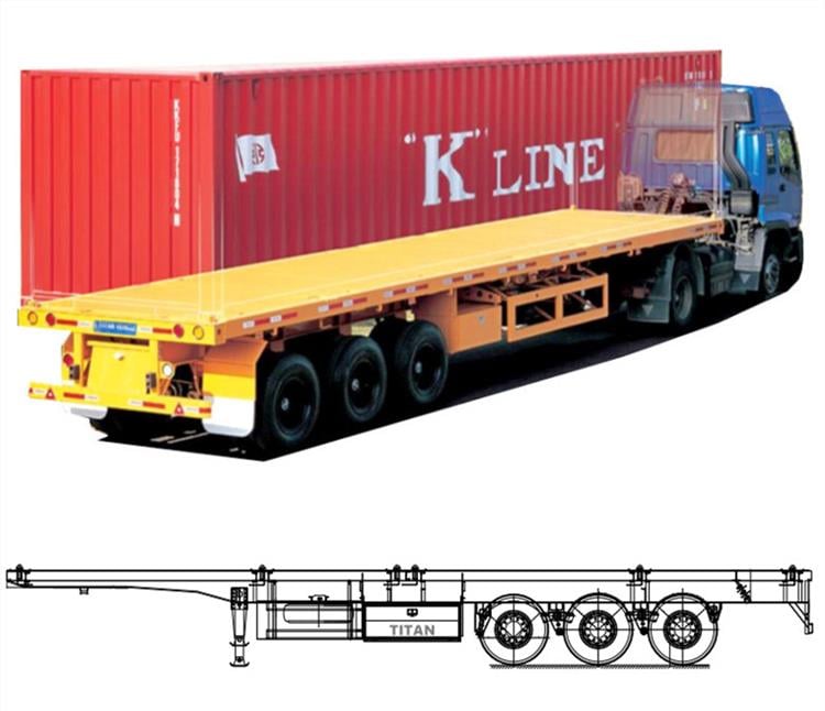 Flatbed Trailer Manufacturers 20 FT 40 Foot Flatbed Trailer for Sale Price