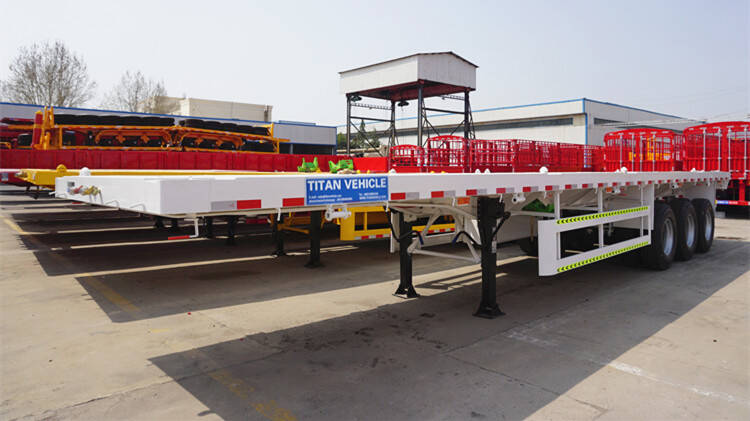 Tripple Axle Flat Bed Trailer for Sale - Tongya Vehicle