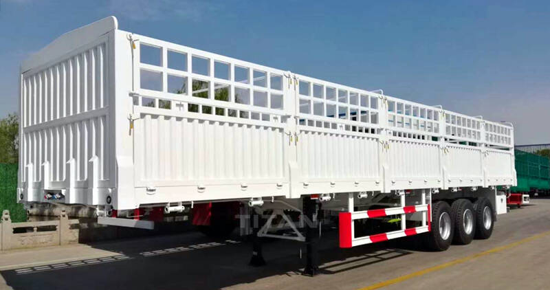60T Fence Truck Semi Trailer for Sale in Tanzania - Tongya Vehicle