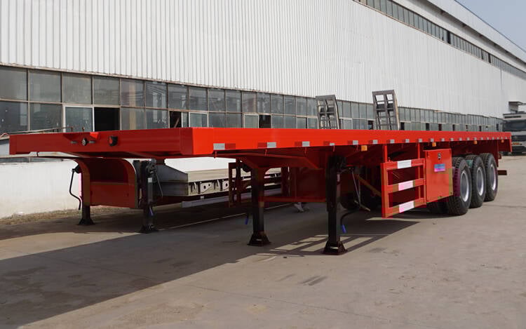 Triaxle Flat Bed Truck Trailer for Sale in Botswana - Tongya Vehicle