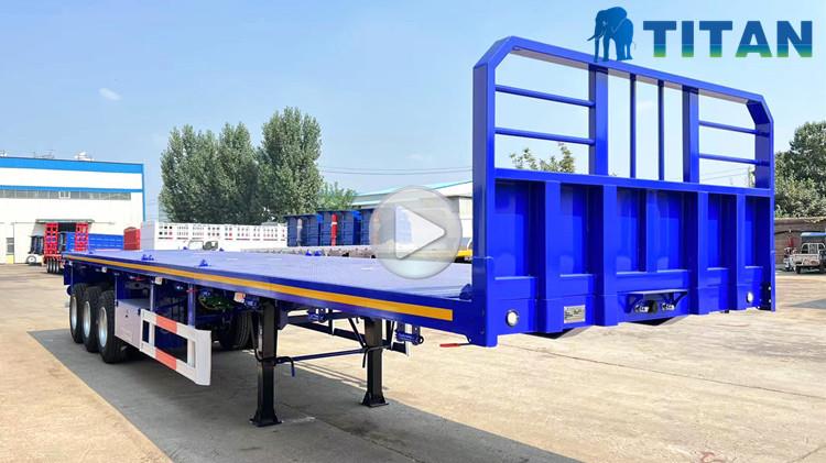 Flat Deck Tri Axle Flat Top Trailer for Sale