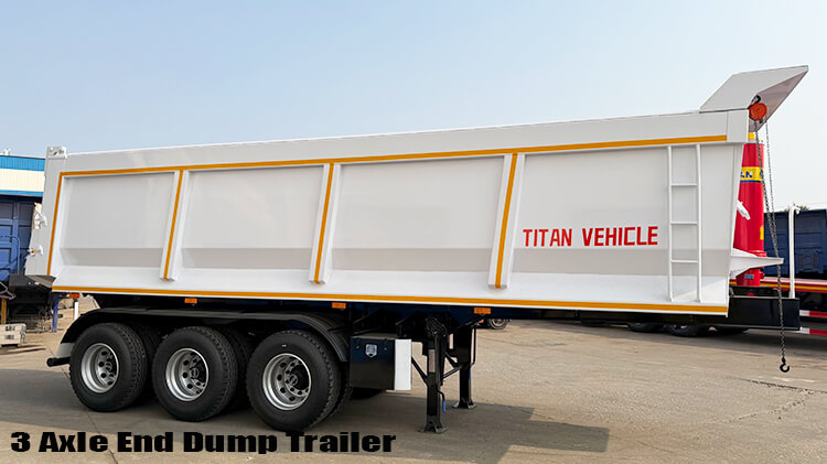 Tri Axle Hydraulic End Dump Trailer for Sale Prices in Jamaica