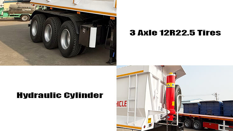 Tri Axle Hydraulic End Dump Trailer for Sale Prices in Jamaica