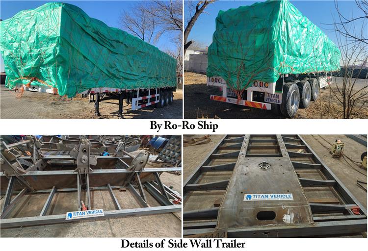 Triaxle Grain Trailer with Bulk Sides for Sale in Dar es Salaam Tanzania - Side Wall Trailer