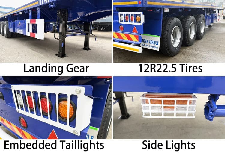 Tri Axle Flat Deck Bed Trailers Price for Sale Near Me in Guam