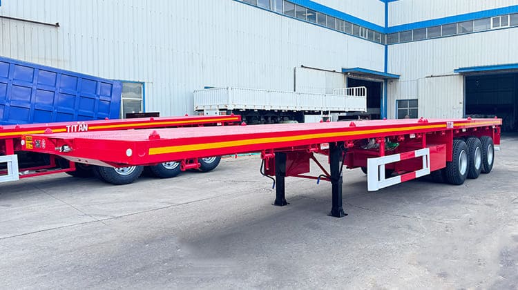 Triple Axle Flatbed Semi Truck Trailer for Sale in Guam