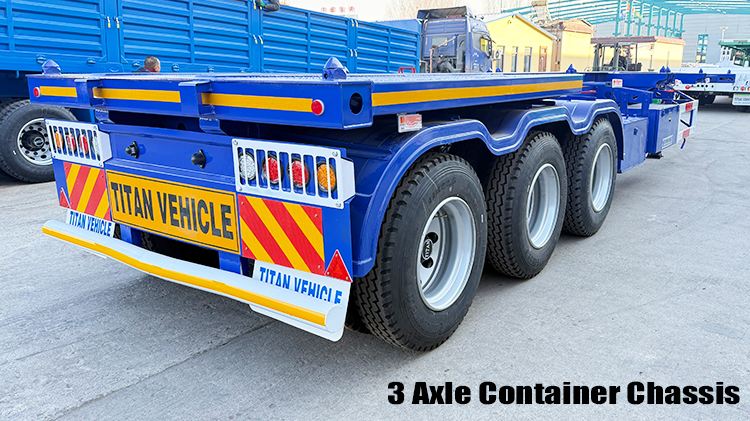 Tri Axle Shipping Container Chassis Trailer for Sale in Guam