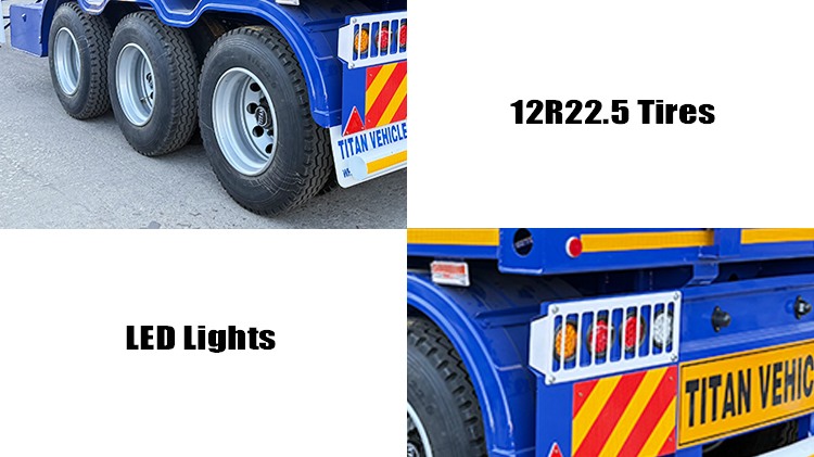 Tri Axle Shipping Container Chassis Trailer for Sale in Guam