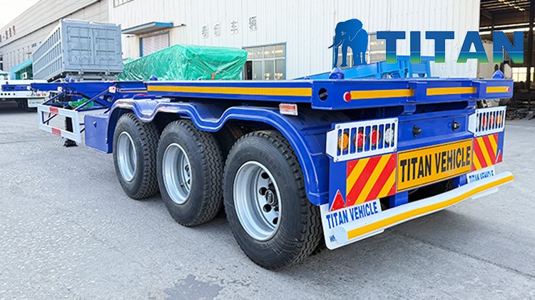 Tri Axle Shipping Container Chassis Trailer for Sale in Guam