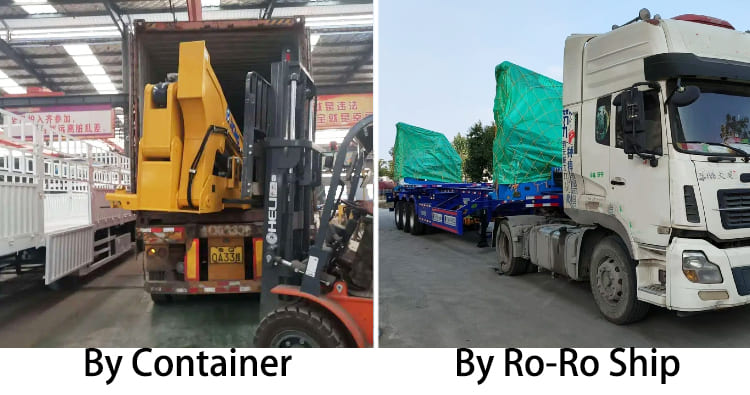 Container Side Lifter Trailer with Crane for Sale in Guyana