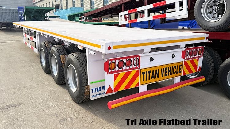 Tri Axle 40 Ft Semi Flat Bed Trailer for Sale Near Me in Guyana