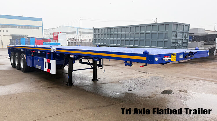 Tri Axle 40 Foot Heavy Duty Flatbed Trailer for Sale Price in Guyana