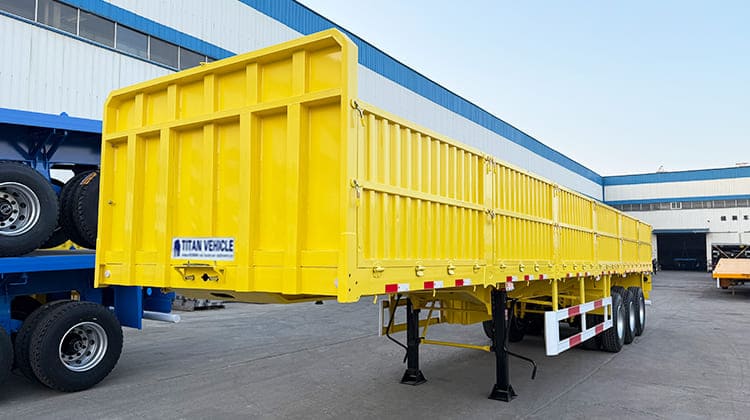 Tri Axle Cargo Sidewall Semi Trailer for Sale in Angola