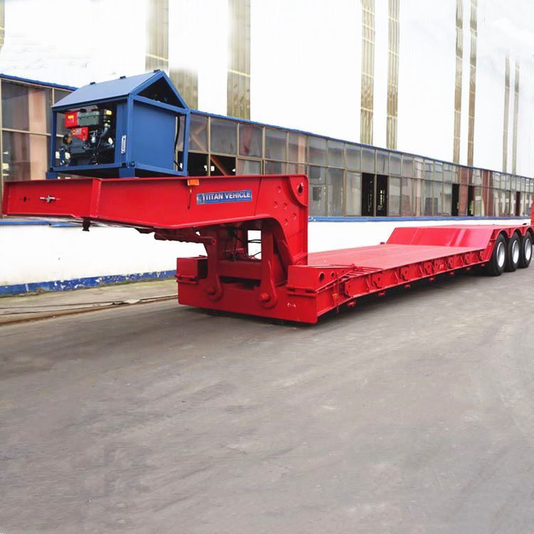 Tri Axle 80 Ton Lowboy Semi Trailer