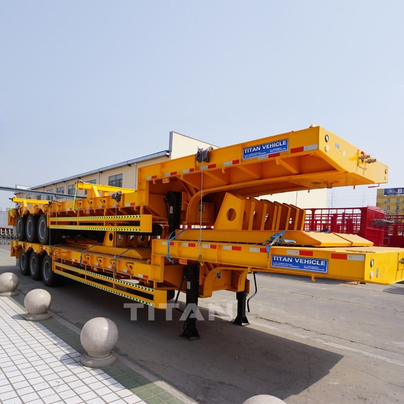 Drop deck low bed trailer