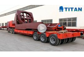 Wind turbine blade transport trailer